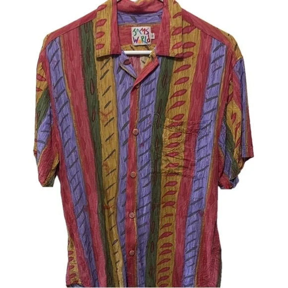 Jams World Vintage Multicolor Men's Shirt EUC - Picture 2 of 4